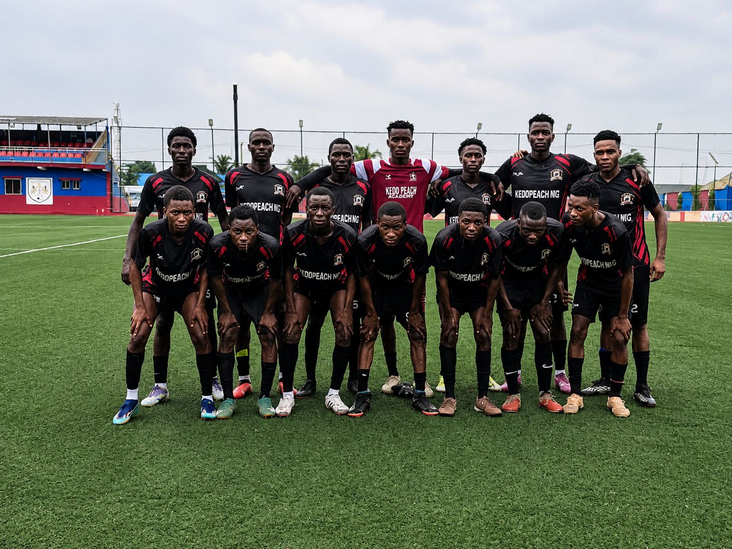 KEDOPEACH Nigeria team photo on the pitch