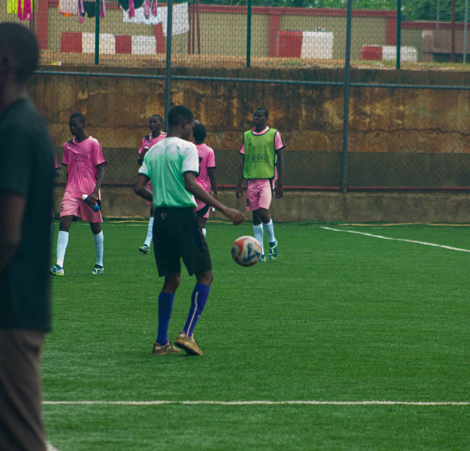 KEDOPEACH Academy players warming up before a match