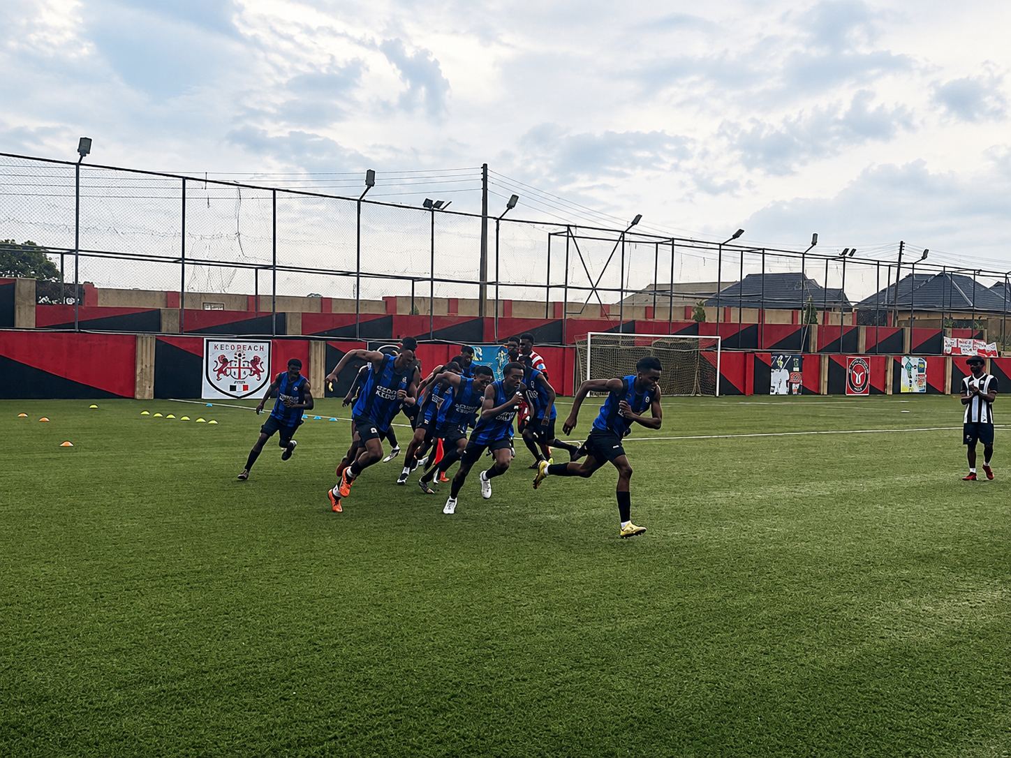 KEDOPEACH players during a sprint training drill
