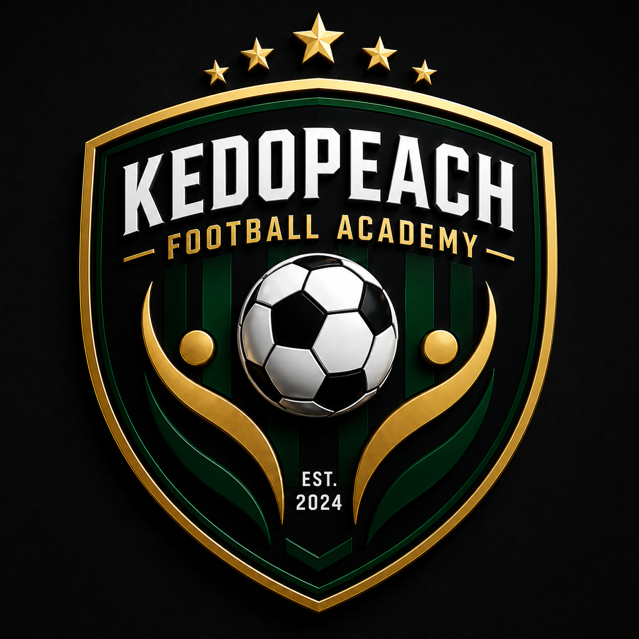 KEDOPEACH Football Academy official logo representing elite youth football development, professional coaching, talent discovery, and excellence in football training.